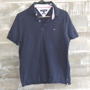 Tommy Hilfiger Classic Custom Fit Polo Shirt Men's Adult Size Medium Blue